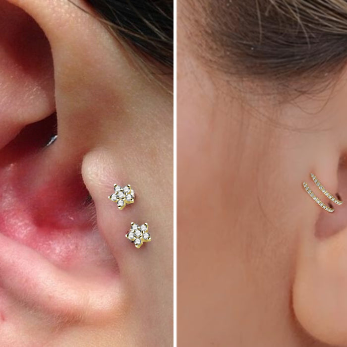 Double the Glamour: A Comprehensive Guide to Double Tragus Piercings