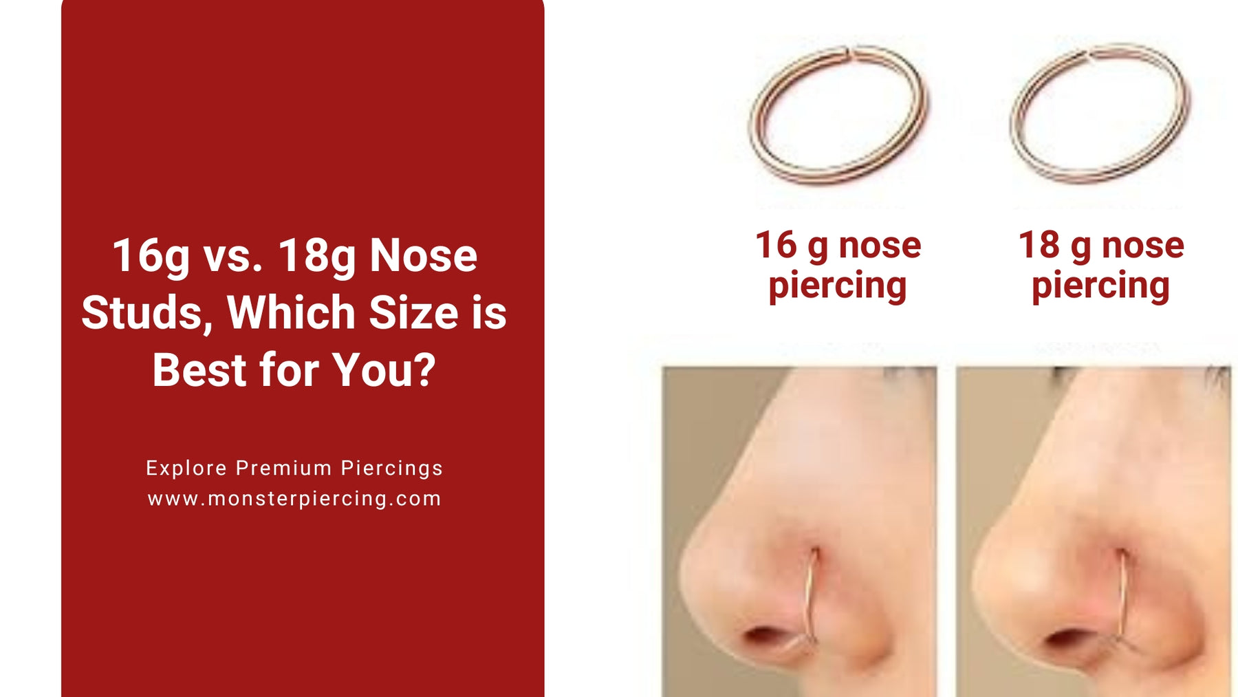 16g vs. 18g Nose Studs, Which Size is Best for You?