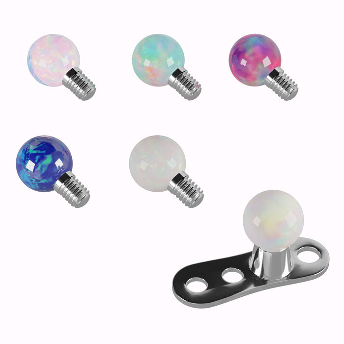 Opal Ball Dermal Anchor Sets