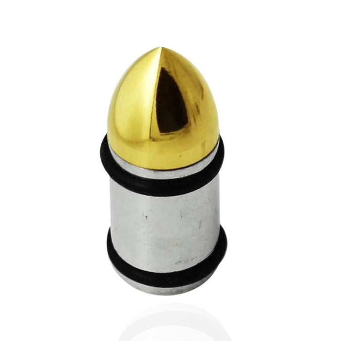 Anodised Gold Bullet Screw Flesh Tunnel