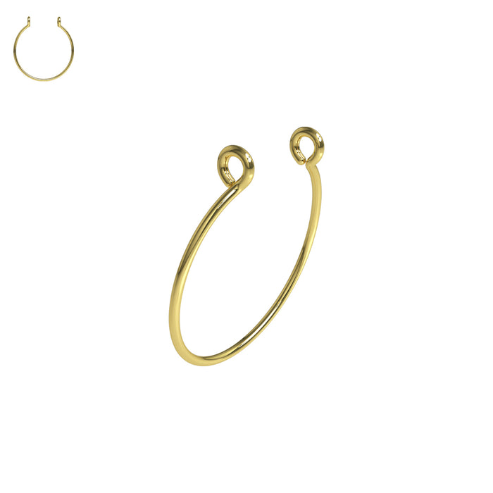 Solid Yellow Gold Classic Non Piercing Nose Cuff