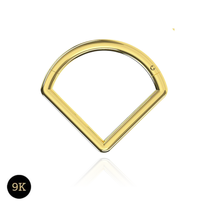 9K Gold Triangle Hinged Segment Clicker