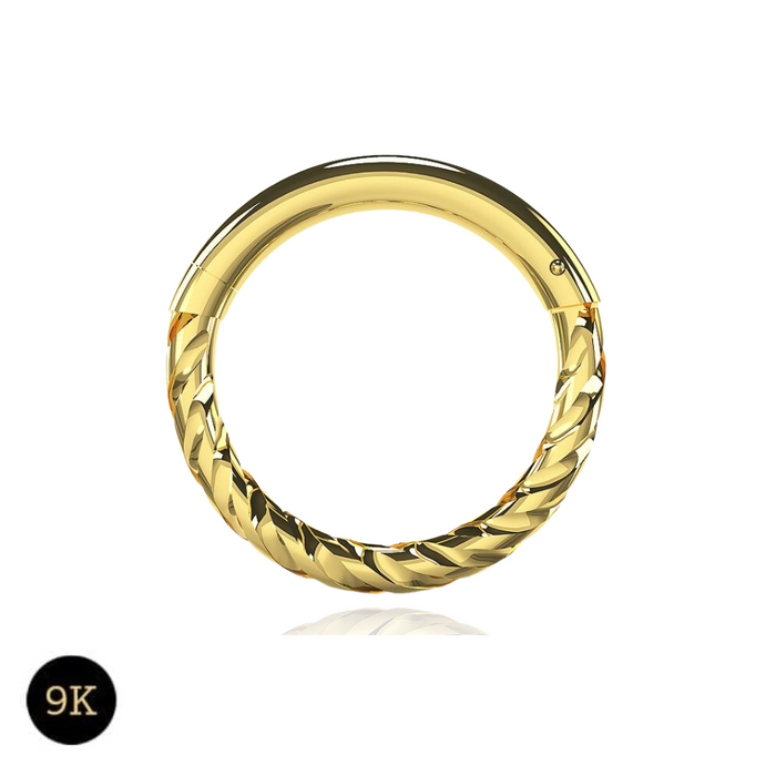 9ct Gold Twisted Clicker Ring - Elegant Gold Ring