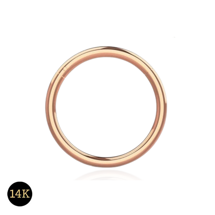 14K Solid Gold Classic Hinged Segment Clicker Ring (Sold as Piece)