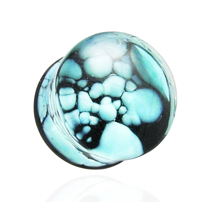 Pyrex Glass Aqua Pebble Ear Plug