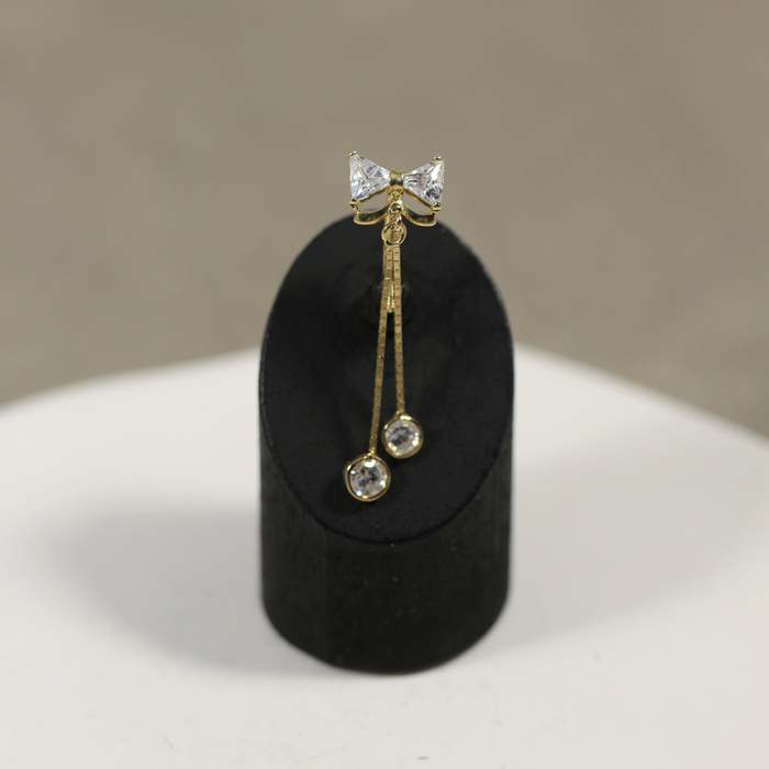 14K Solid Gold Bowtie Dangling Belly Ring