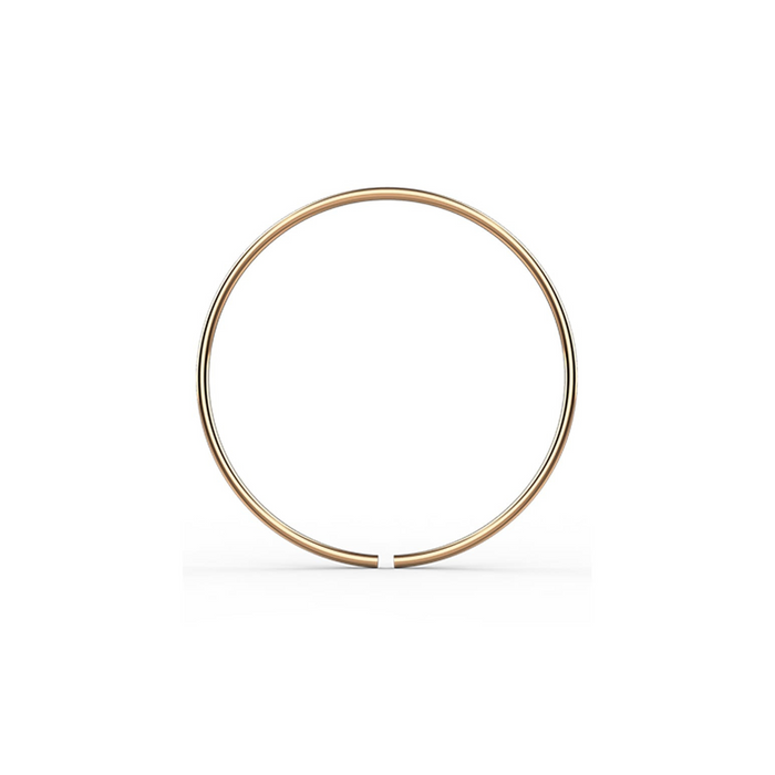 14K Solid Gold Seamless Continuous Nose Hoop Ring