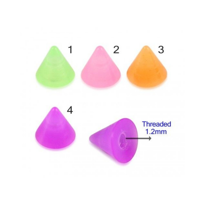 Steel Curved Bar with Pastel UV Cone (Pack of 10)