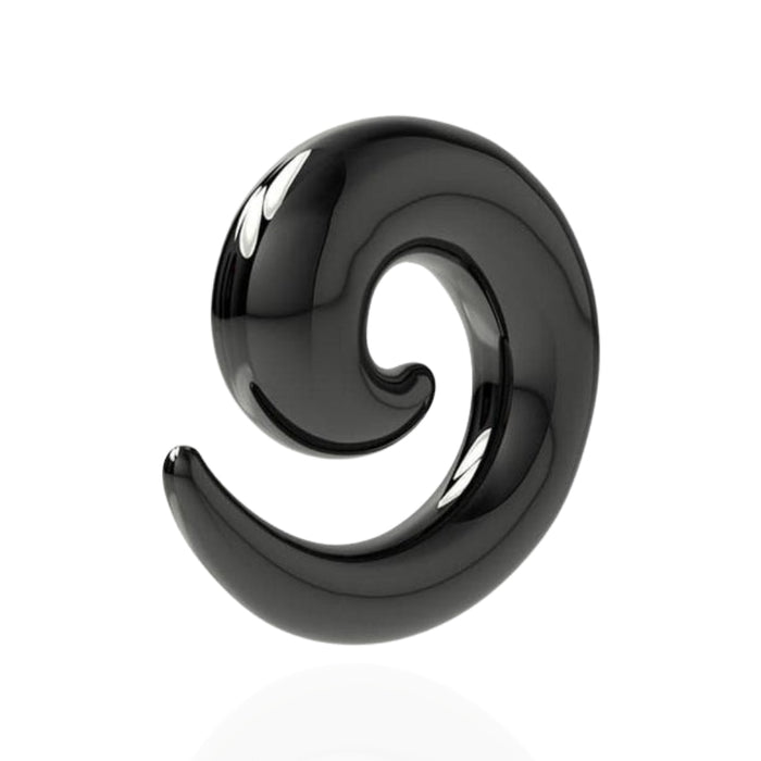 Black PVD Plated Over Hollow Surgical Steel Ear Expander