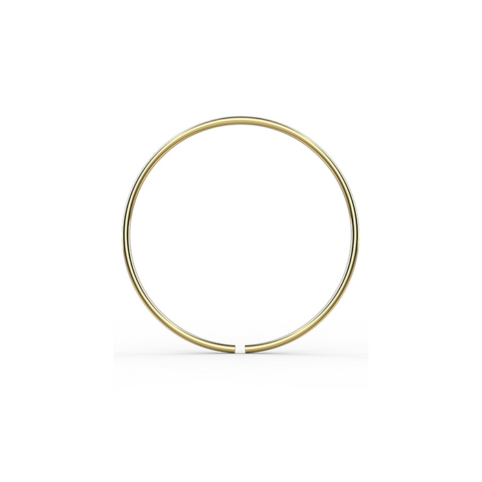 14K Solid Gold Seamless Continuous Nose Hoop Ring