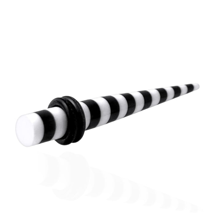 Black and white Stripe Straight Ear Expander