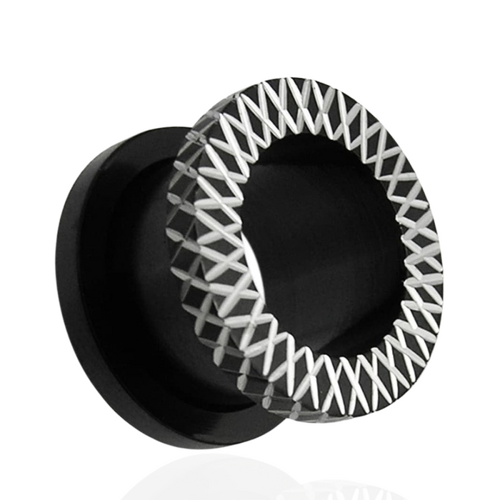 Blackline Laser Cut Ear Flesh Tunnel