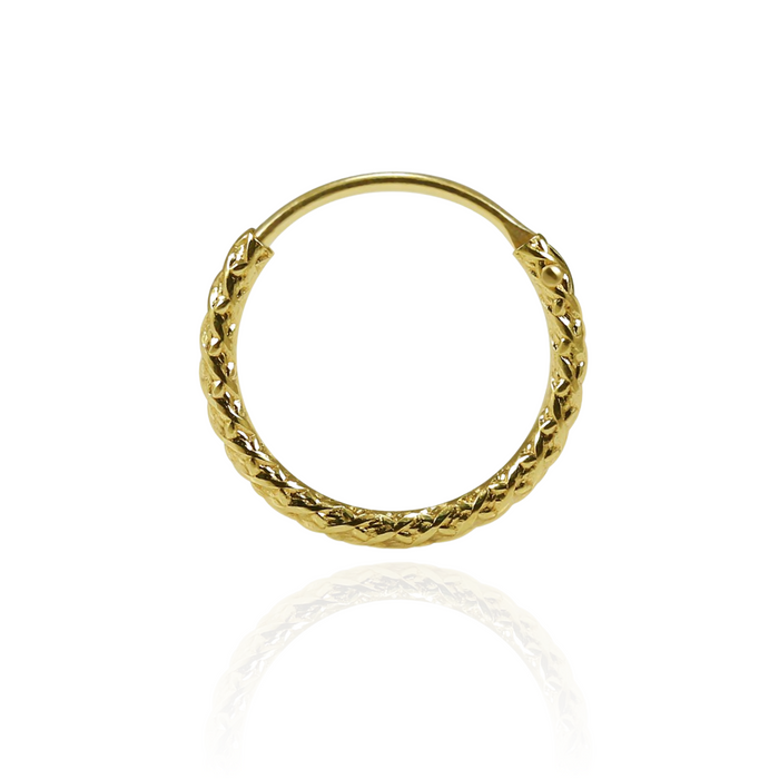 9K Solid Gold Laser Cut Hinged Segment Ring