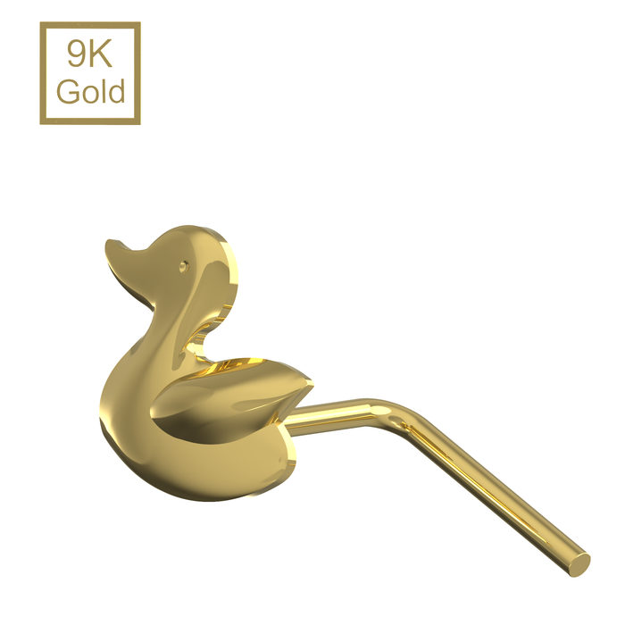 9K Gold L-Bend Duck Nose stud