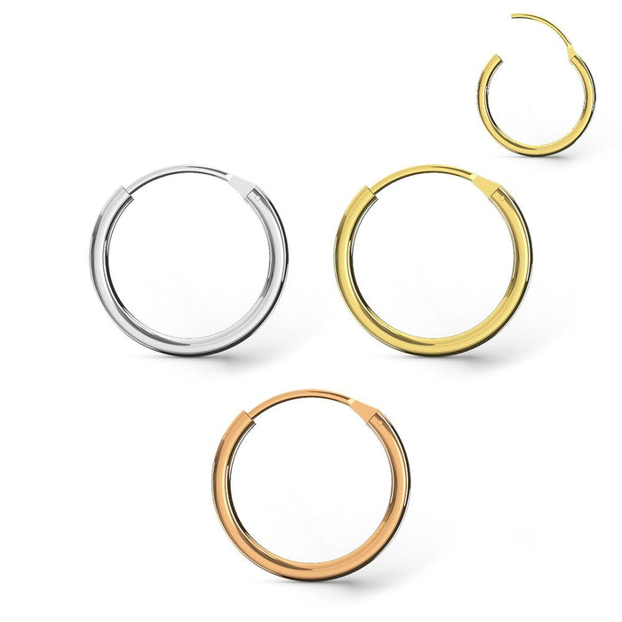 9K Gold Classic Hinged Segment Hoop Nose Ring