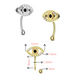 316L Surgical Steel Evil Eye Eyebrow Banana Ring - Monster Piercing