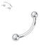 316L Surgical Steel Internally Threaded Ball End Curved Bar - Monster Piercing