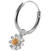 925 Sterling Silver Daisy Flower Dangling Fashion Earring (Sold by Pair) - Monster Piercing