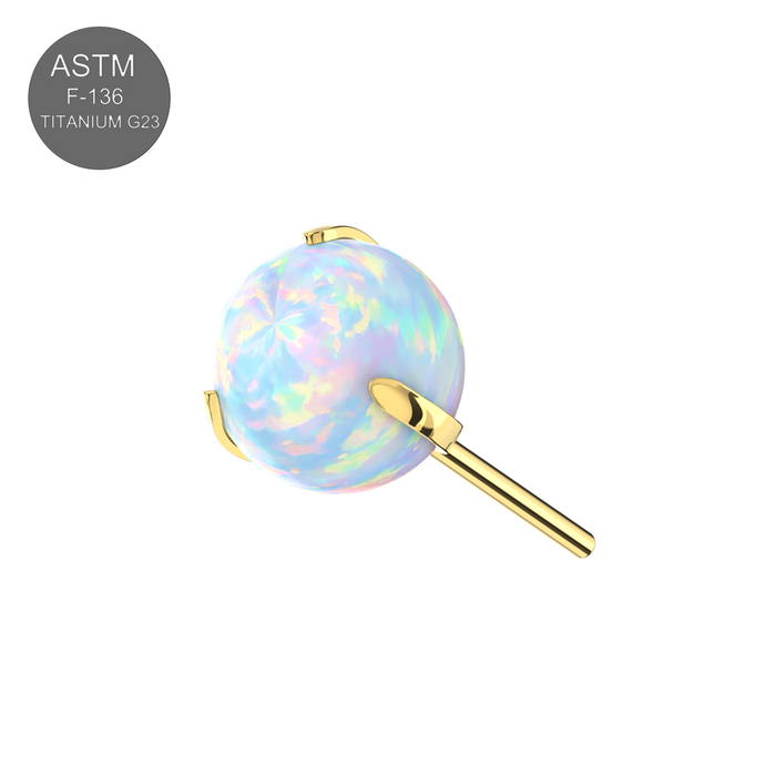 G23 Grade Titanium Opal Ball Thread-less Push-Fit Top