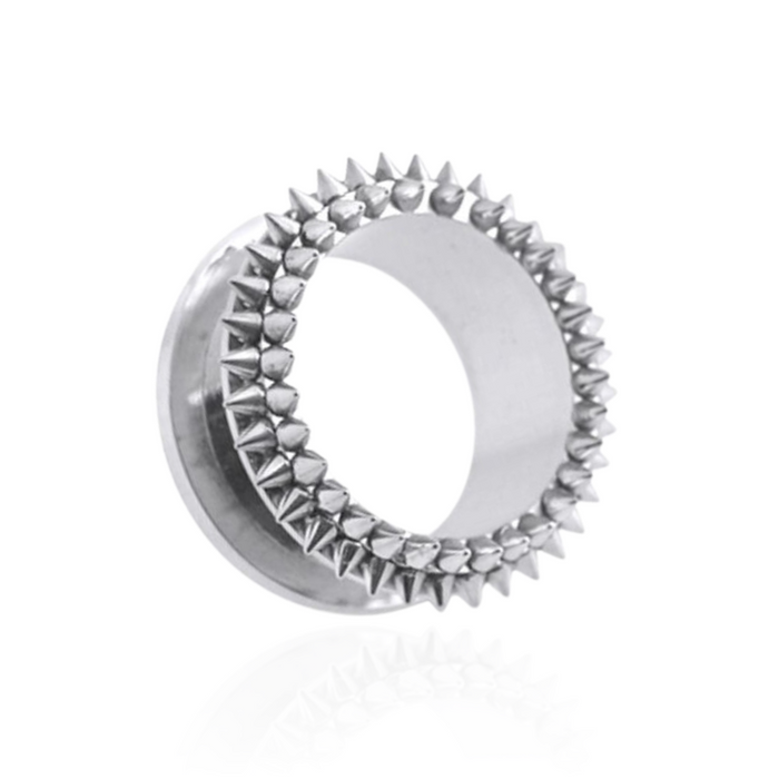 Steel Spiked Screw Fit Flesh Tunnel