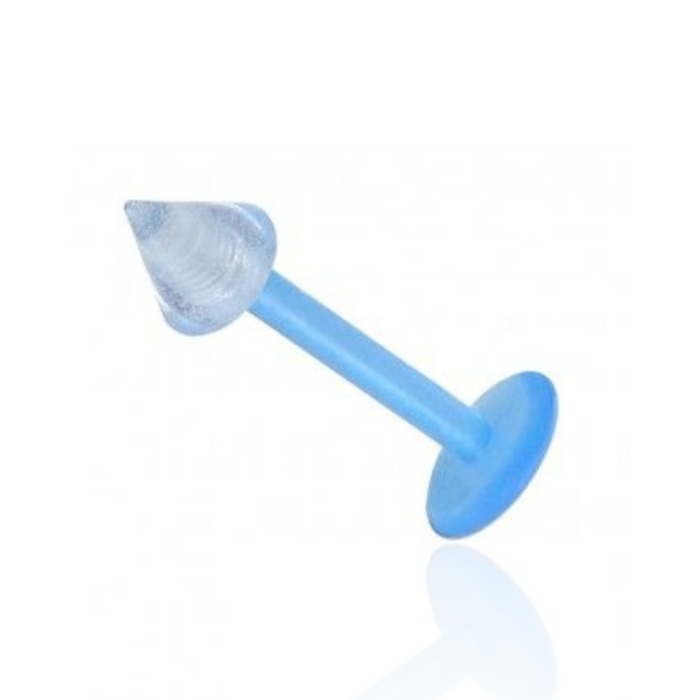 Blue UV Labret with Transparent UV Cone (Pack of 10)