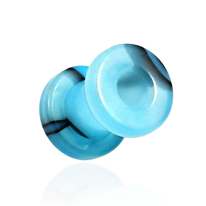 UV Light Blue External Screw Fit Flesh Tunnel