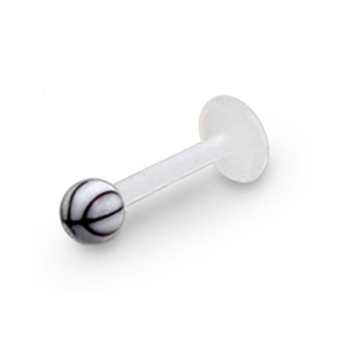 White UV Labret with UV Basketball (Pack of 10)