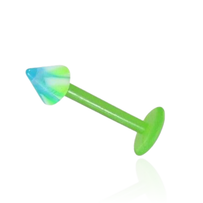 Green UV Labret with Hippy UV Cone (Pack of 10)