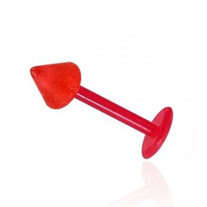 Red UV Labret with Primary Colour UV Cone (Pack of 10)