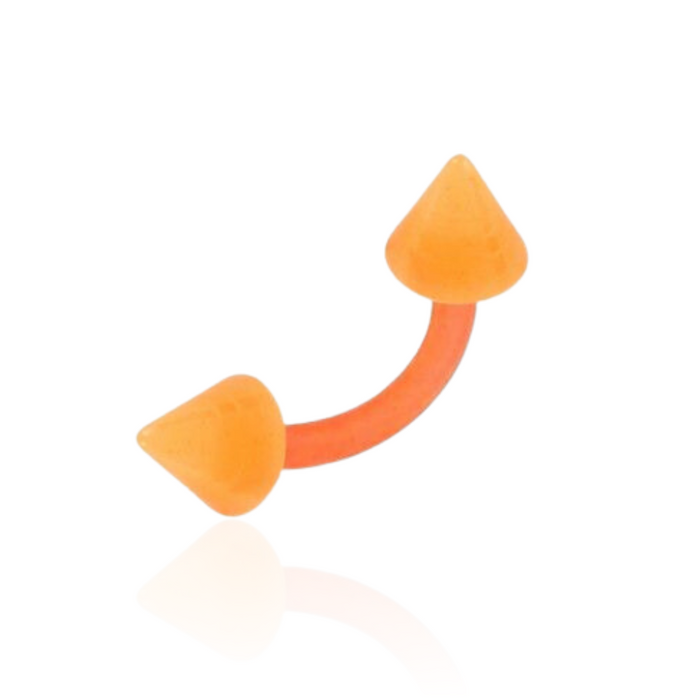 Orange UV Curved Bar with Plain UV Cone (Pack of 10)