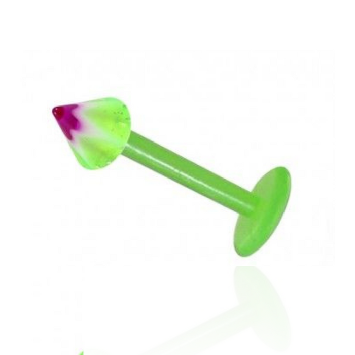 Green UV Labret with Mountain Top UV Cone (Pack of 10)