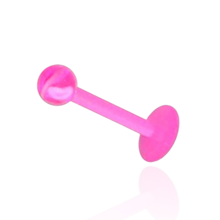 Pink UV Labret with Spiral UV Ball (Pack of 10)