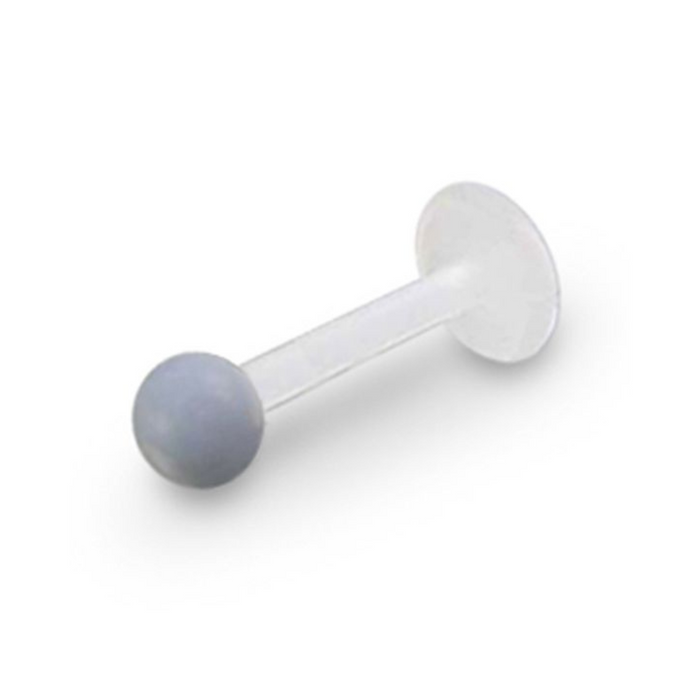 Milk White UV Labret with Plain UV Ball (Pack of 10)