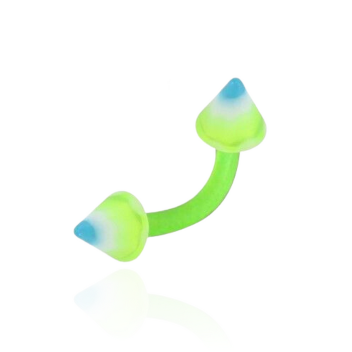 Green UV Curved Bar with Wavey UV Cone (Pack of 10)