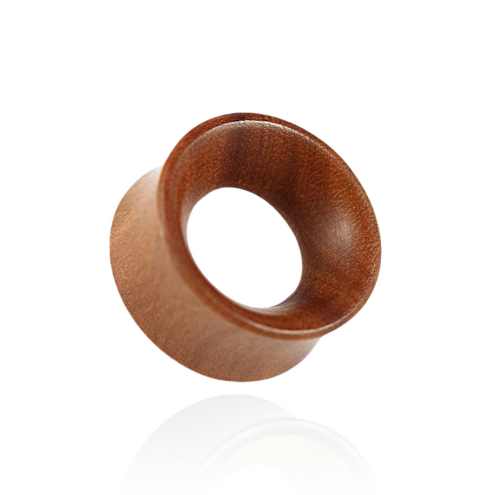 Organic Teak Wood Double Flared Ear Tunnel