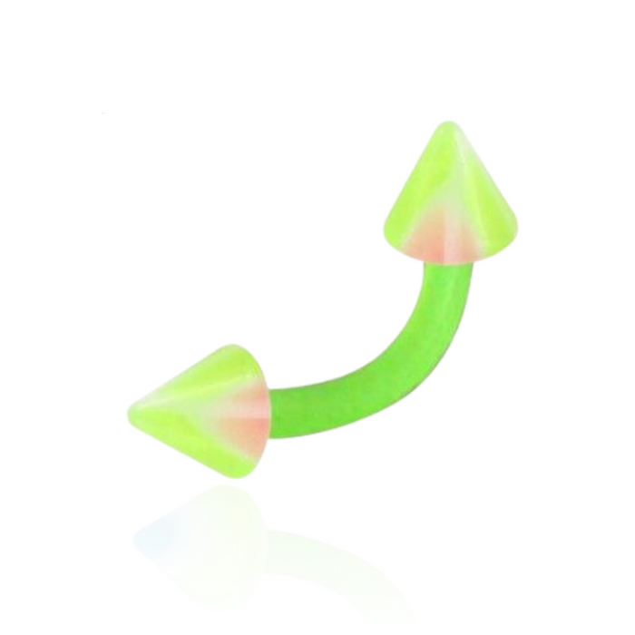 Lime UV Curved Bar with Peace Sign UV Cone (Pack of 10)