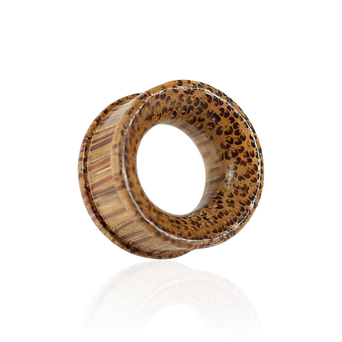 Organic Coco Wood Ribbed Edge Ear Tunnel