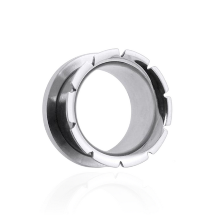 Steel Groove and Flare Flesh Tunnel