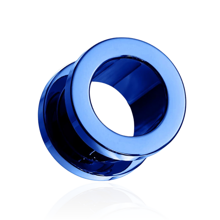 Dark Blue Screw Fit Flesh Tunnel