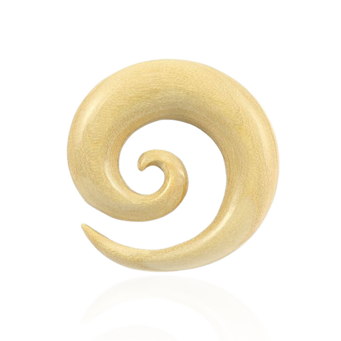 Organic Crocodile Wood Spiral Ear Expander