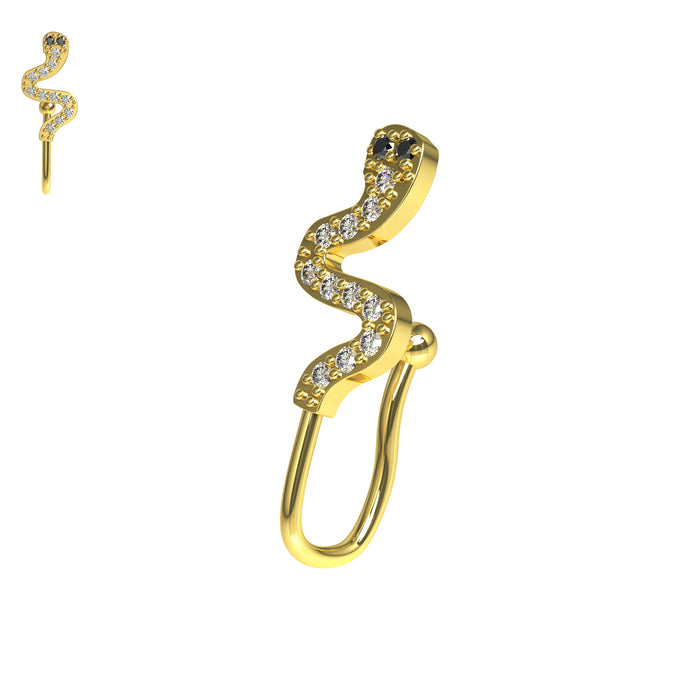 316L Surgical Steel Snake Non-Piercing Nose Cuff