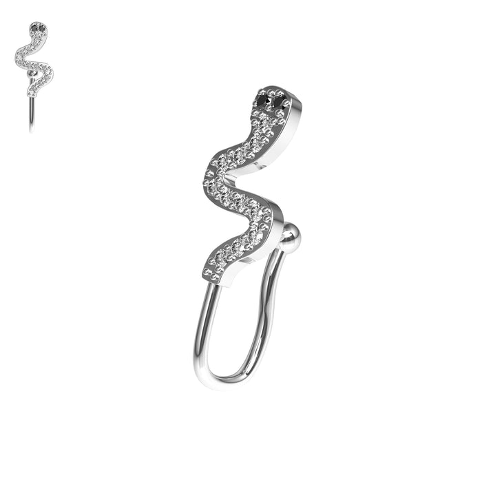 316L Surgical Steel Snake Non-Piercing Nose Cuff