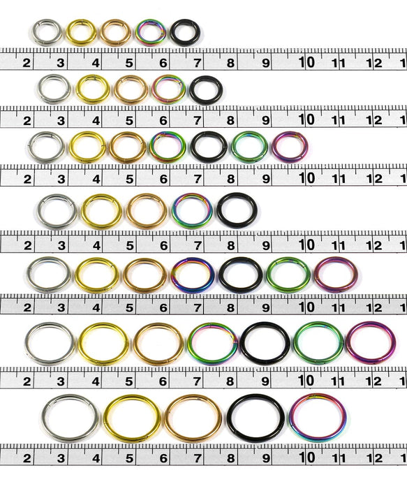 G23 Grade Titanium Hinged Segment Clicker Rings - Monster Piercing