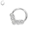 316L Surgical Steel CZ Jewelled Hinged Septum Clicker Ring - Monster Piercing