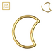 14K Solid Yellow Gold Crescent Segment Clicker Ring - Monster Piercing