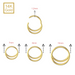 14K Solid Yellow Gold Classic Double Ring Segment Clicker Ring - Monster Piercing