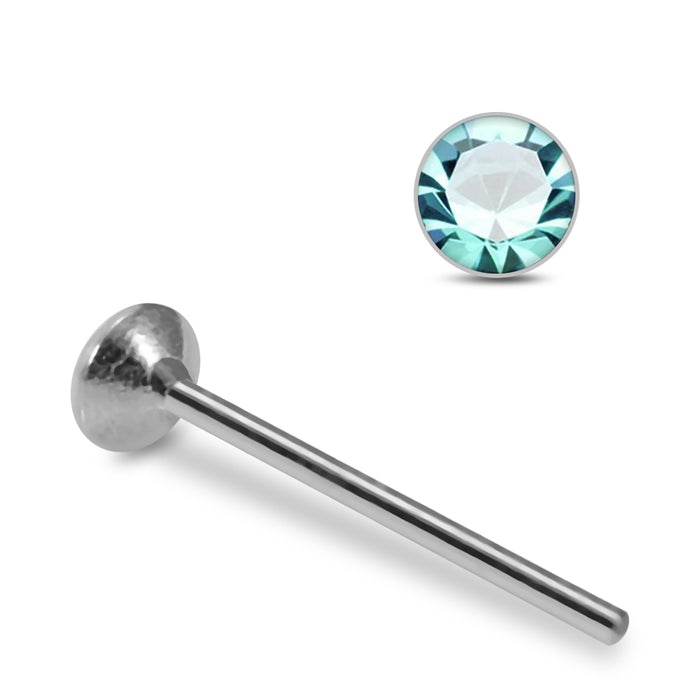 925 Sterling Silver 5pcs CZ Straight End Nose Stud Box