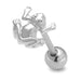 Sterling Silver Frog Tongue Ring - Monster Piercing