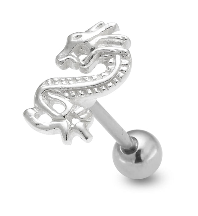 Sterling Silver Dragon Tongue Ring - Monster Piercing