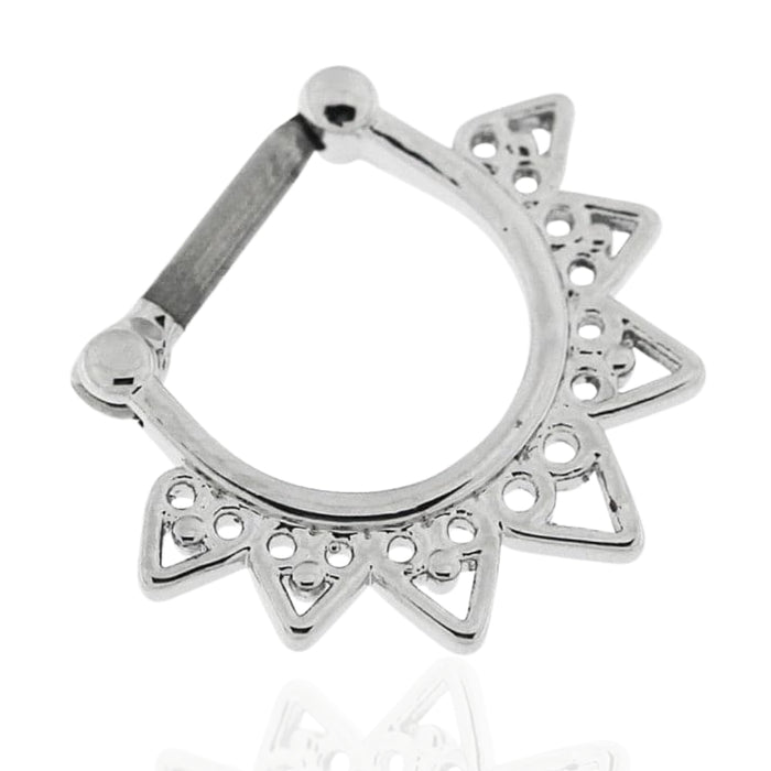 316L Surgical Steel Celestial Filigree Nose Septum Clicker Ring